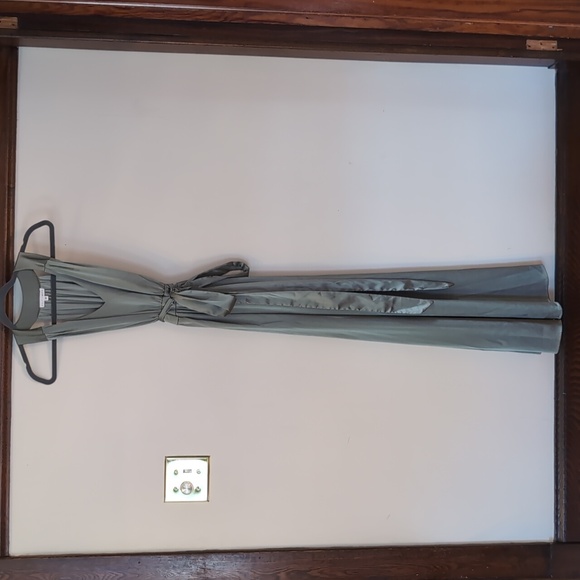 Baltic Born Sage Green Satin Sleeveless Dress - Picture 3 of 11